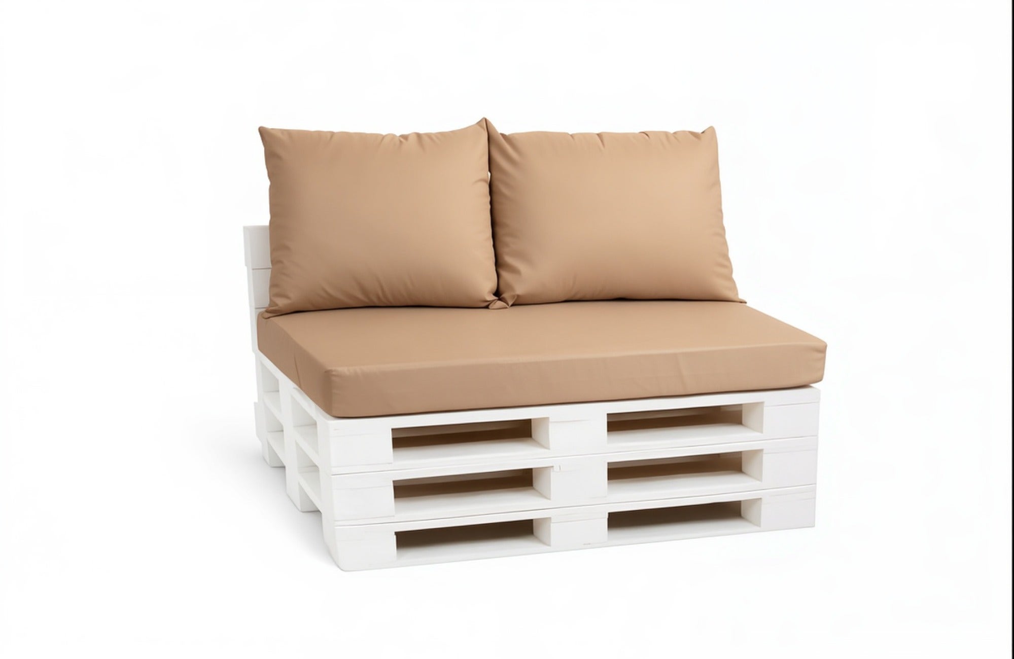 Zestaw poduszek na meble z palet 120x50 cm + 2x 60x50 cm, kolor beżowy, zdejmowane pokrowce, do ogrodu i na balkon.