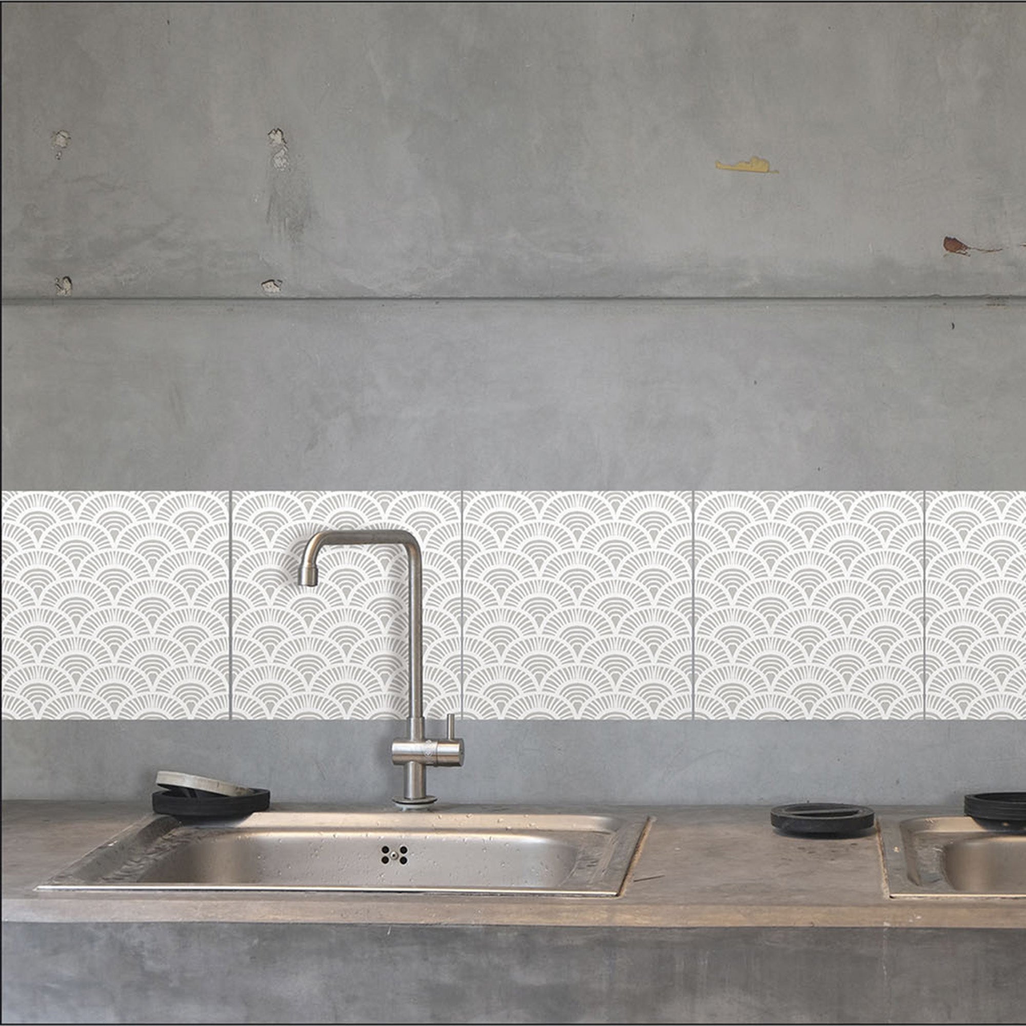 Vinilos Adhesivos Para Azulejos De Cocina Y Baño | 15 Unidades Gris Opaco, PVC | Fácil Instalación, Lavables Y Removibles
