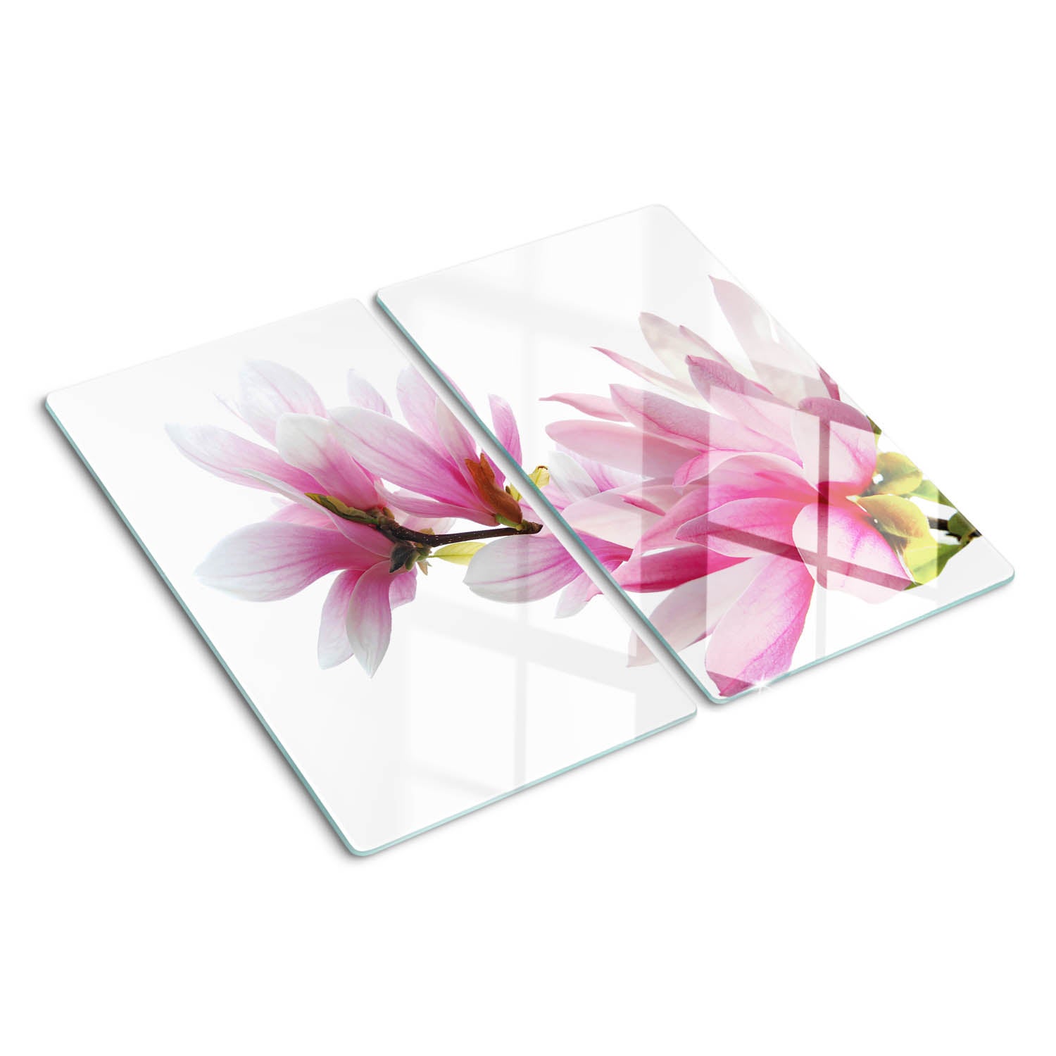 Szklana deska do krojenia Tulup Kształt prostokątny - 2x30x52 cm - Magnolia