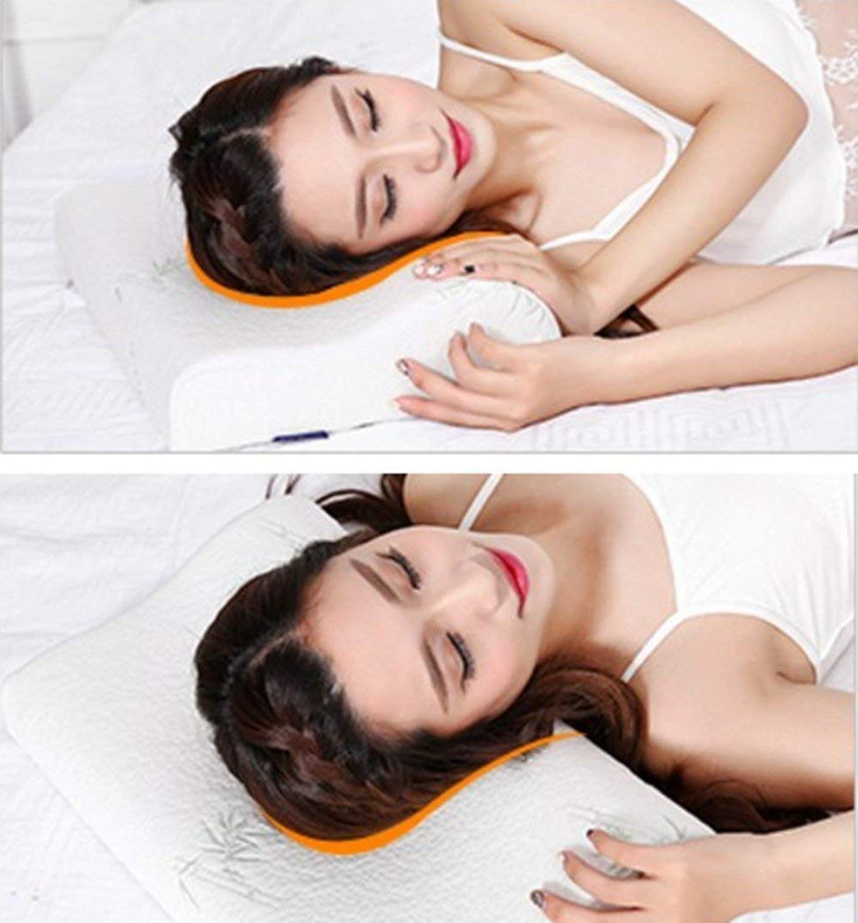 Almofada de espuma viscoelástica, almofada ortopédica de apoio ao pescoço, almofada de coluna cervical, almofada de espuma, 55*35*11*8CM - 6