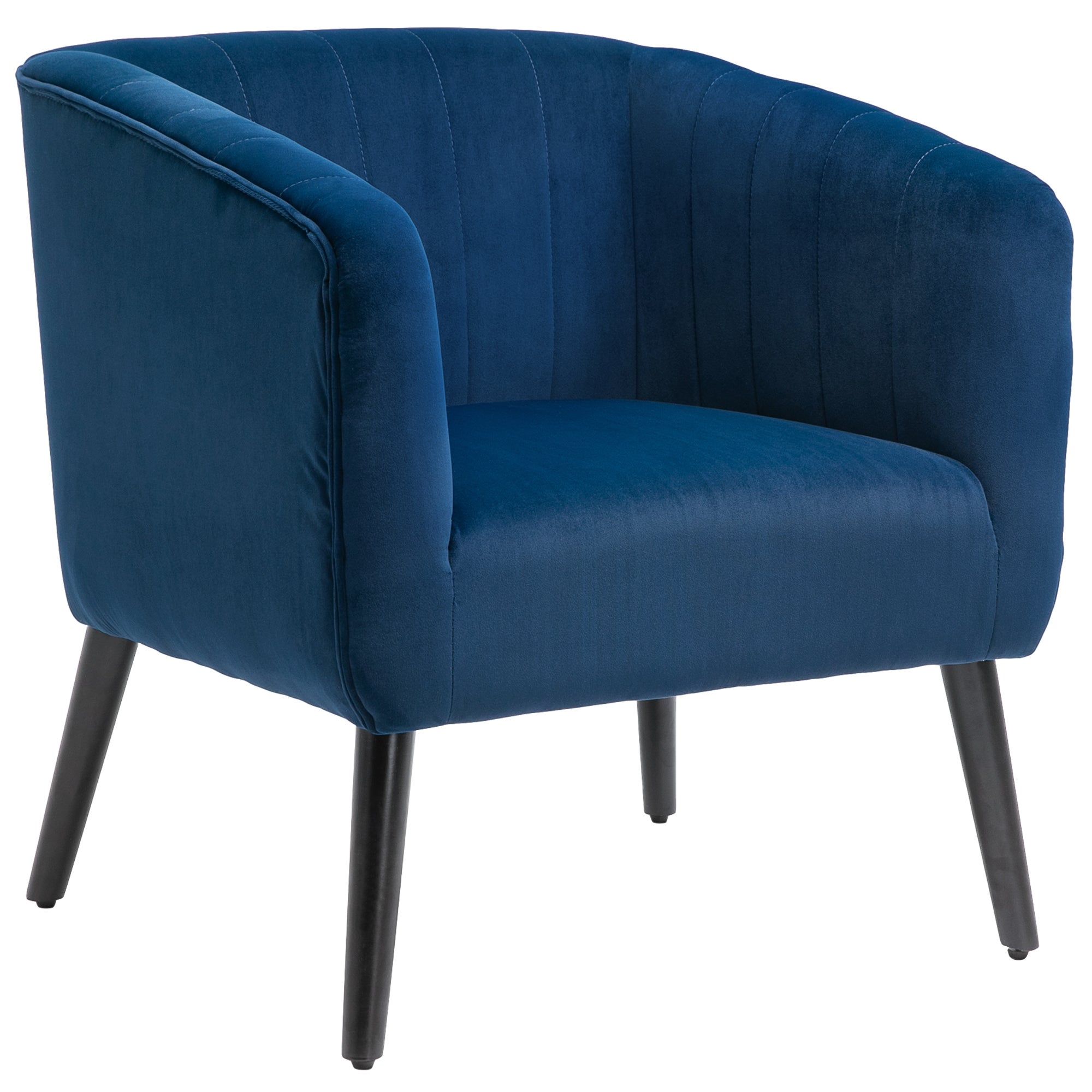 Okeysen Poltrona In Pelle E Legno Stile Mid-Century: Comoda Sedia Retro Per Soggiorno O Ufficio (Marrone)