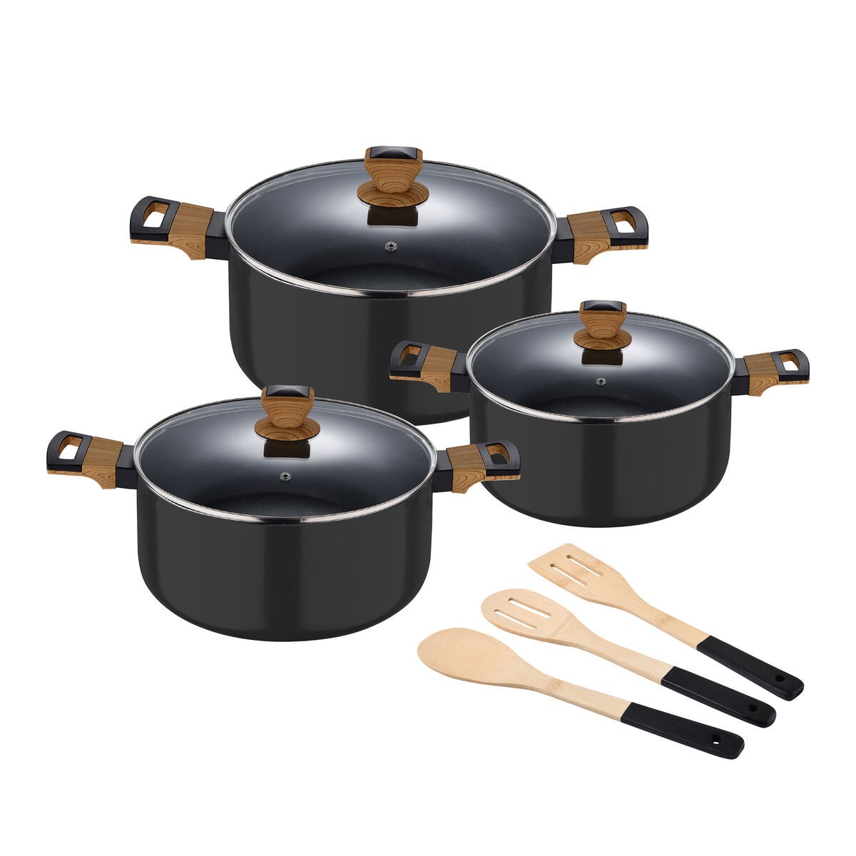 Batería de cocina bergner earth 9 piezas