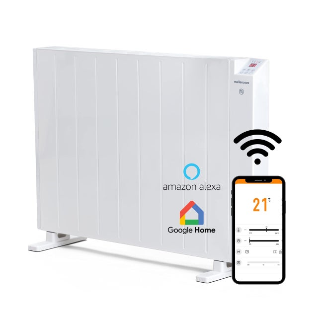 Mellerware - Radiateur thermique Wifi confortable - Grand 2000W, Faible consommation, Programmable 24h, Connectivité Wifi et App, Température réglable