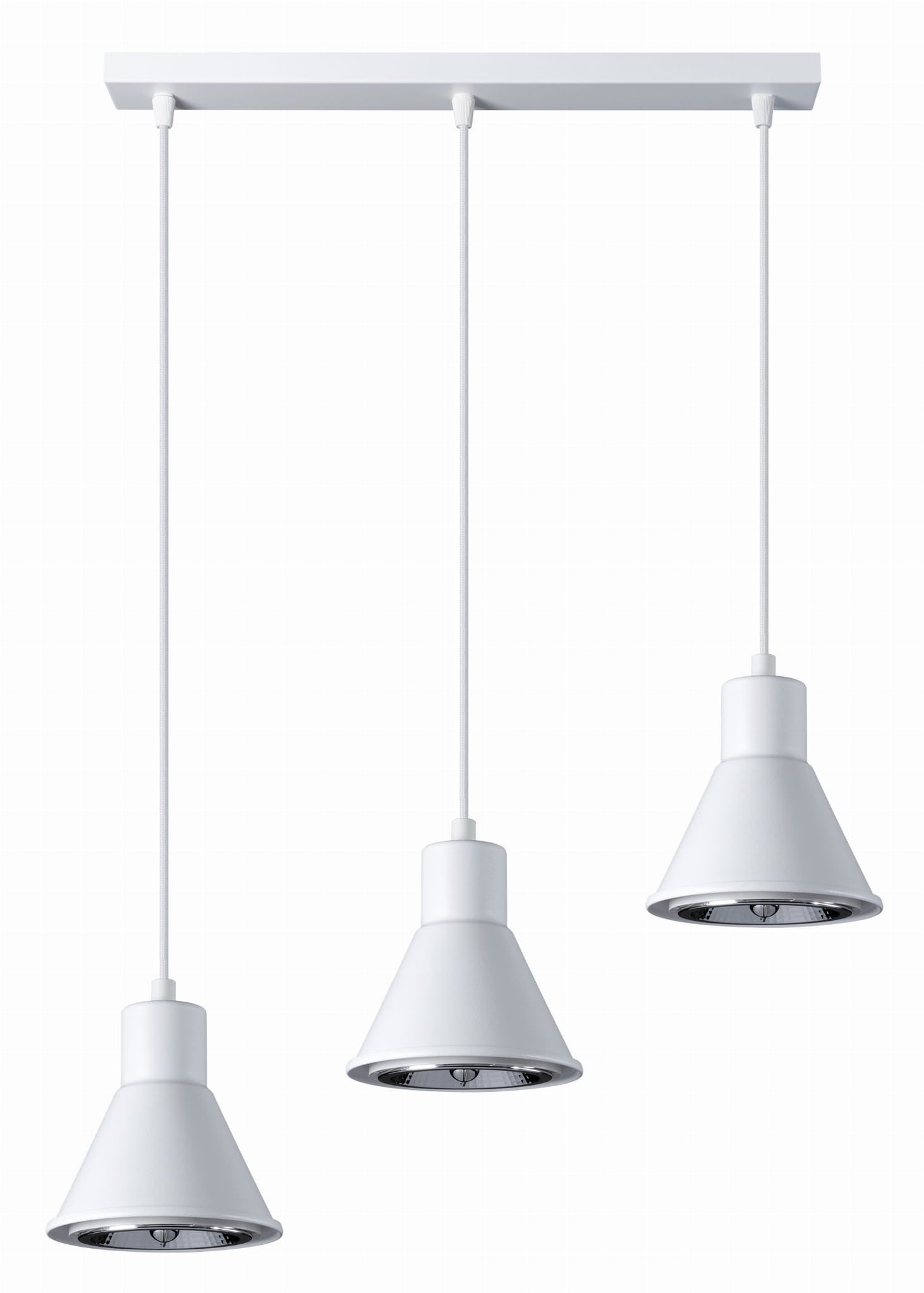 Lampa wisząca Tazila biała 3xES111x60W wym: 120 x 45 x 14 cm metal Sollux Lighting