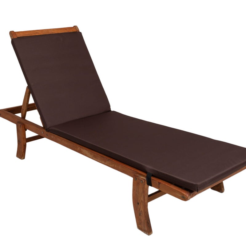 Poduszka ogrodowa na leżak 190x60x4 cm poduszka na leżak jaipur brązowa poduszka ogrodowa na krzesło ogrodowe