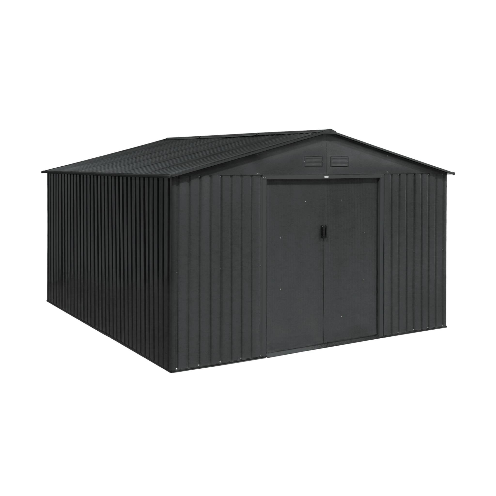 Sweeek  Caseta Metálica De Jardín De 12.99M² Antracita, 341X386x211 Cm , Leroy Merlin