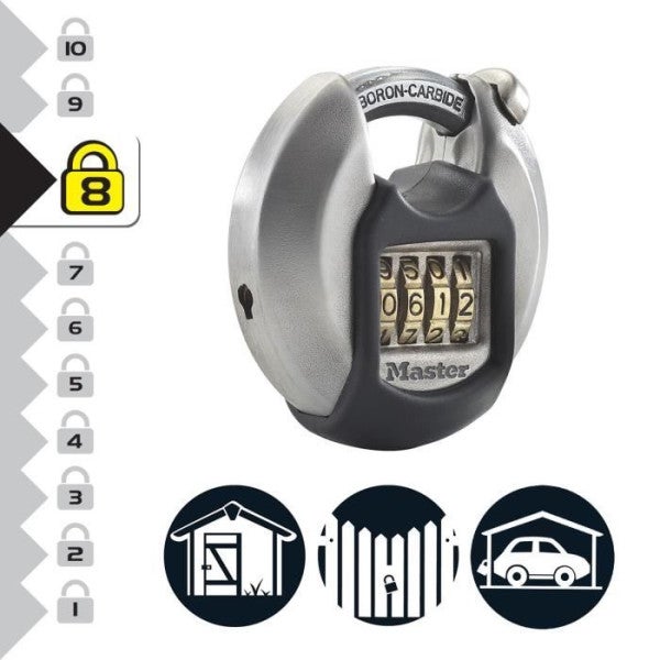 Cadenas Disque Excell en acier inoxydable 70mm - Master Lock M40EURDNUM - 3
