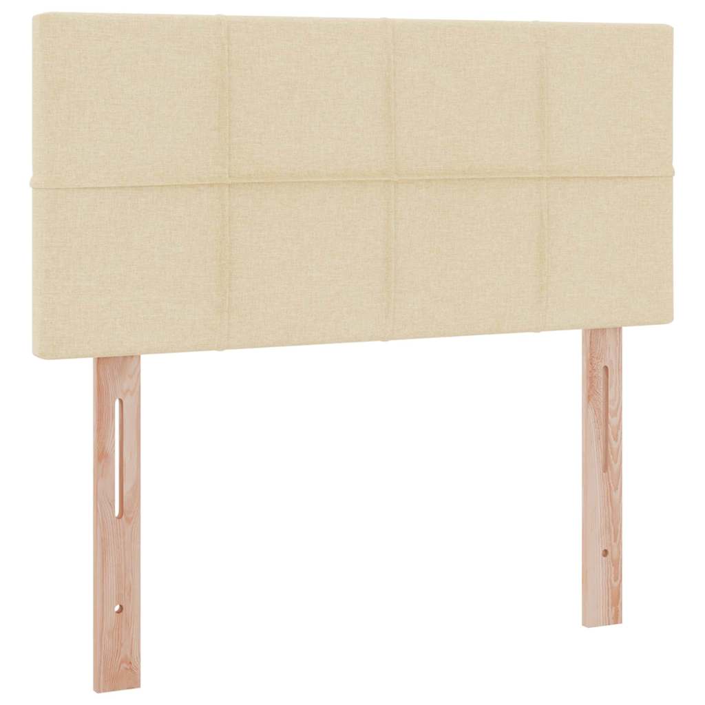 Lit avec rangement et matelas crème 90 x 200 cm velours - 9