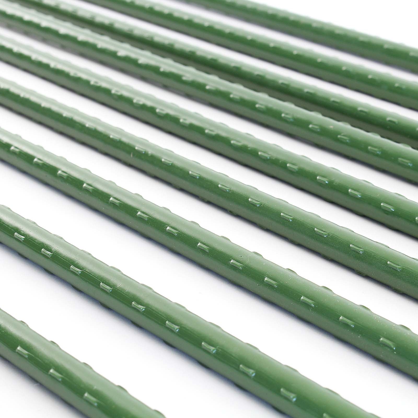 Lot de 10x Tuteurs Plantes – Ø 11 x 1500 mm – en Vert – en Métal – Support de Légumes Fleurs grimpantes – Piquets Attache Tomates – Roses,… Toboli - 9
