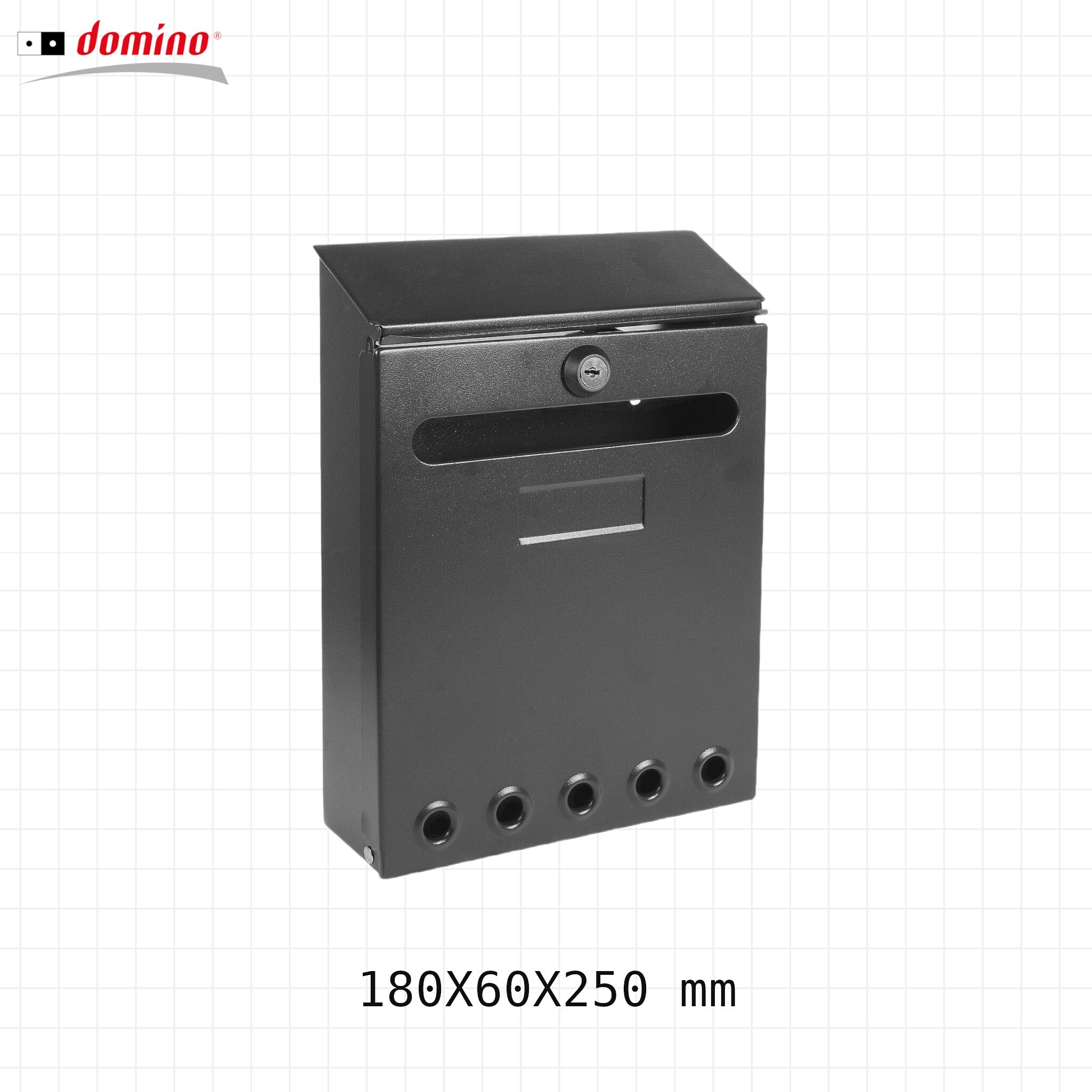 DOMINO Skrzynka na listy HYBRYDA Antracyt 180x250x60mm - 3