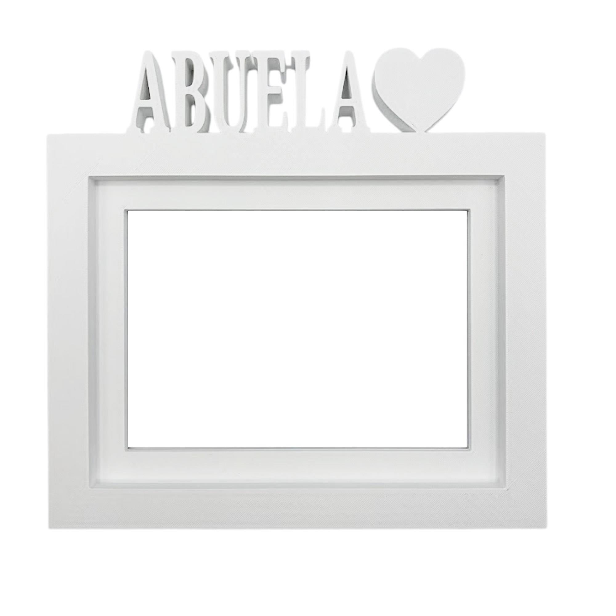 Marco de fotos de mesa o pared / modelo ''abuela'' / tamaño del marco 24x22,5cm para fotos de 15x20cm / color blanco