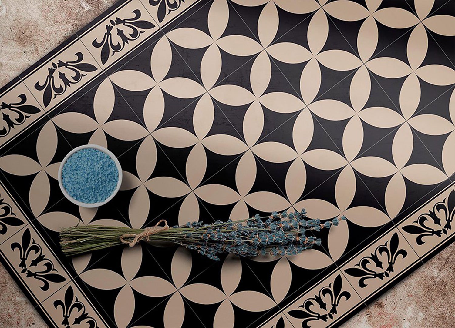 Tapis vinyle intérieur style azulejos espagnols, tapis en vinyle intérieur décoratif carreaux traditionnels 140x210 – Tulup - 2
