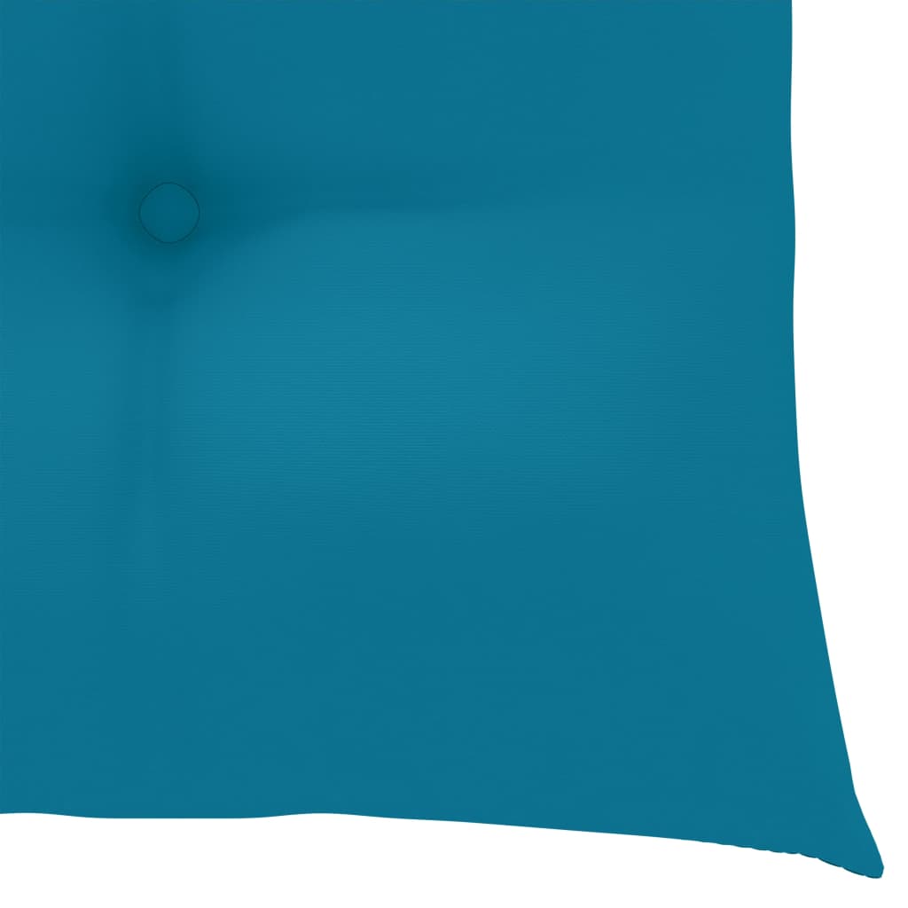 Chaises de jardin avec coussins bleu clair lot de 6 Teck massif vidaXL - 9