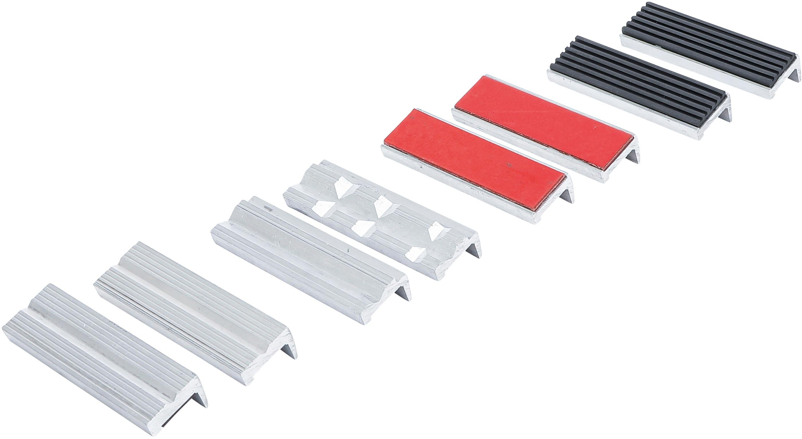BGS Zestaw aluminiowych szczęk ochronnych do imadła 100 mm 8-częściowy - 8442