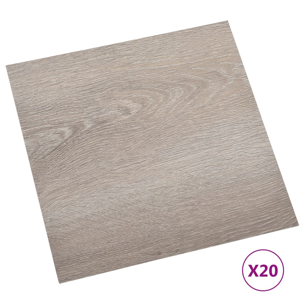 20 piezas lamas de suelo autoadhesivas | tarimas de suelo | tarimas autoadhesivas pvc 1,86 m² gris taupe cfw77112