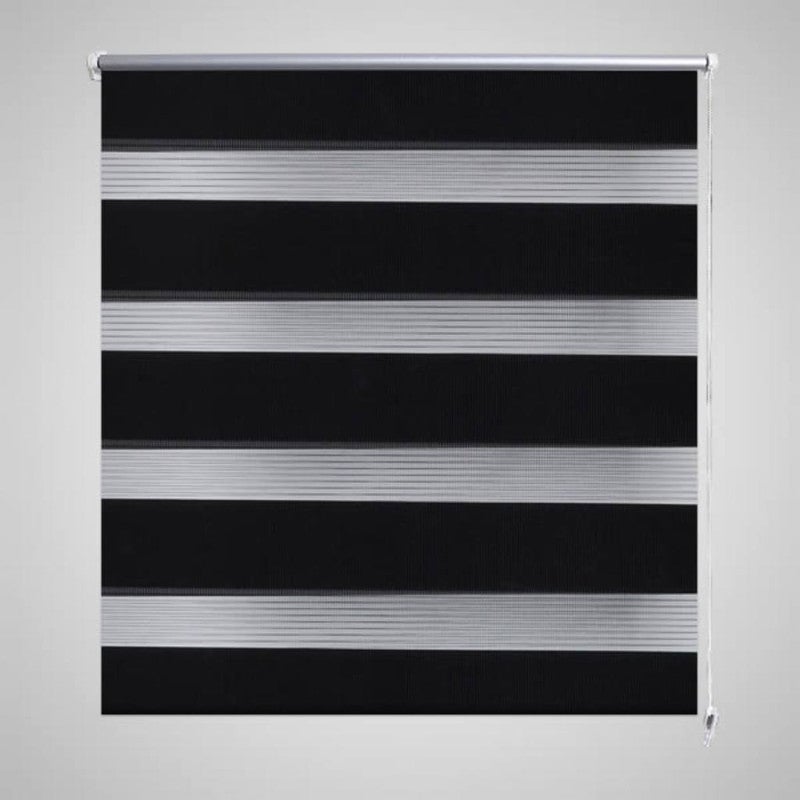 Roleta Zebra 120,9x175 cm Szerokość materiału 116,7 cm czarna vidaXL