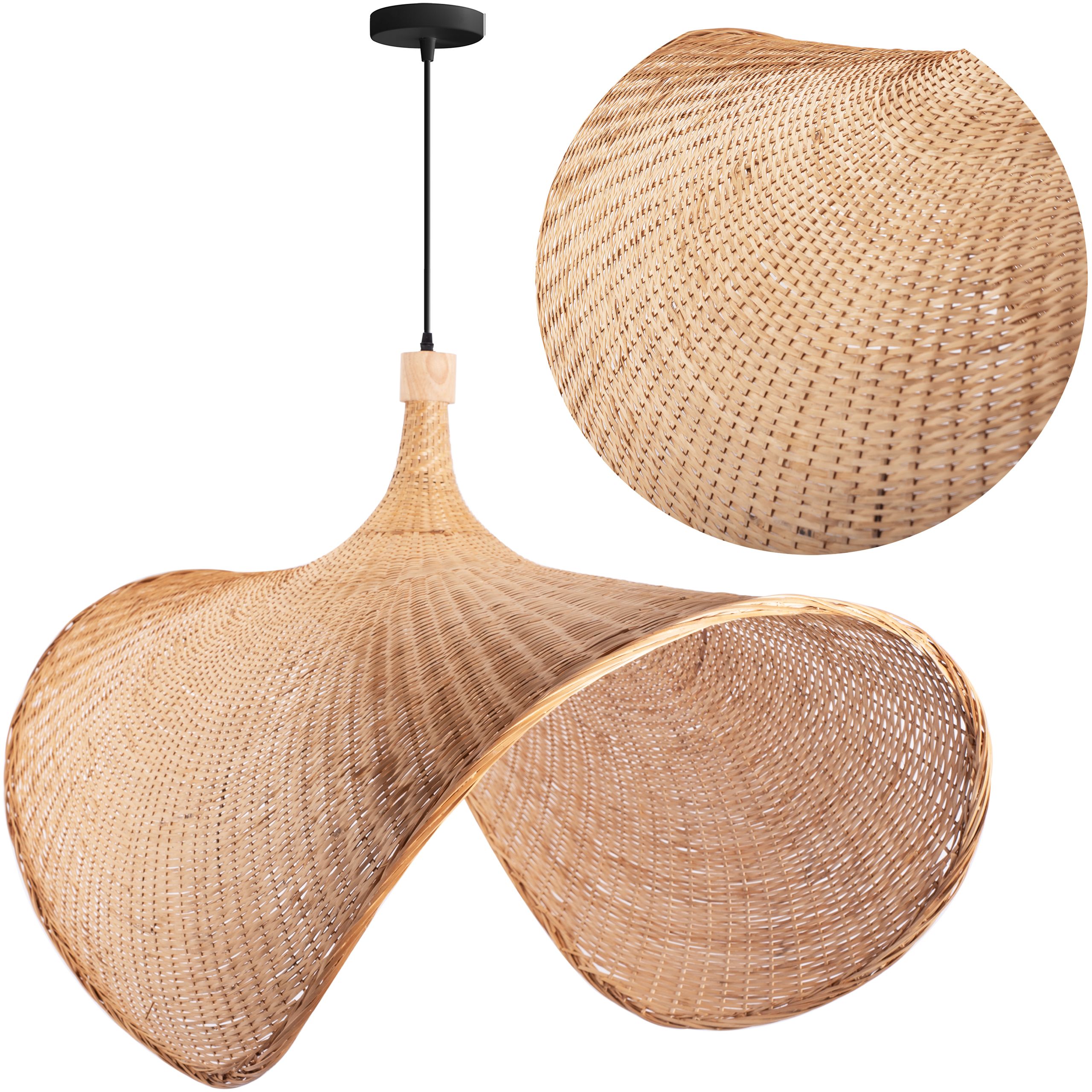 Lampa Sufitowa Wisząca Toolight App1640-1C Boho Beżowy 100Cm