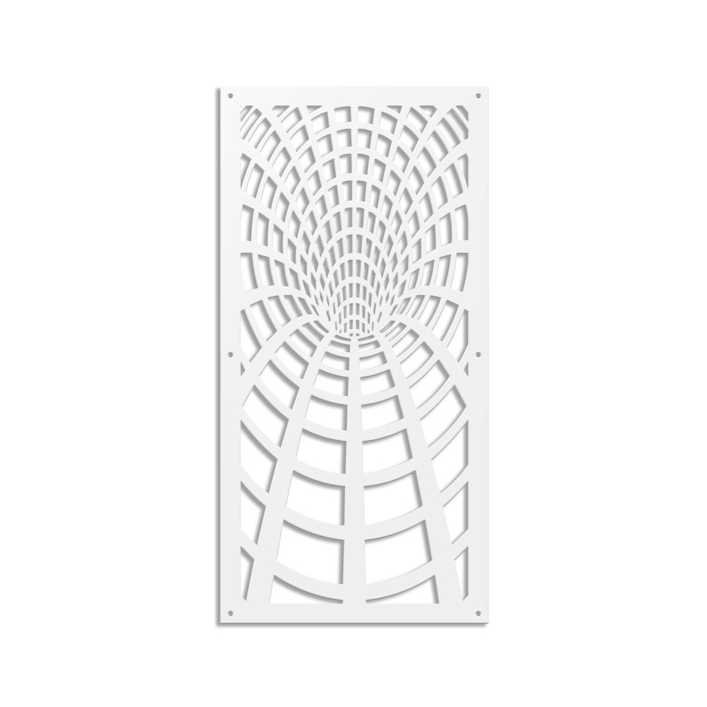 BLACK HOLE - Panel PCV perforowany - Parasol biały 73X148 cm