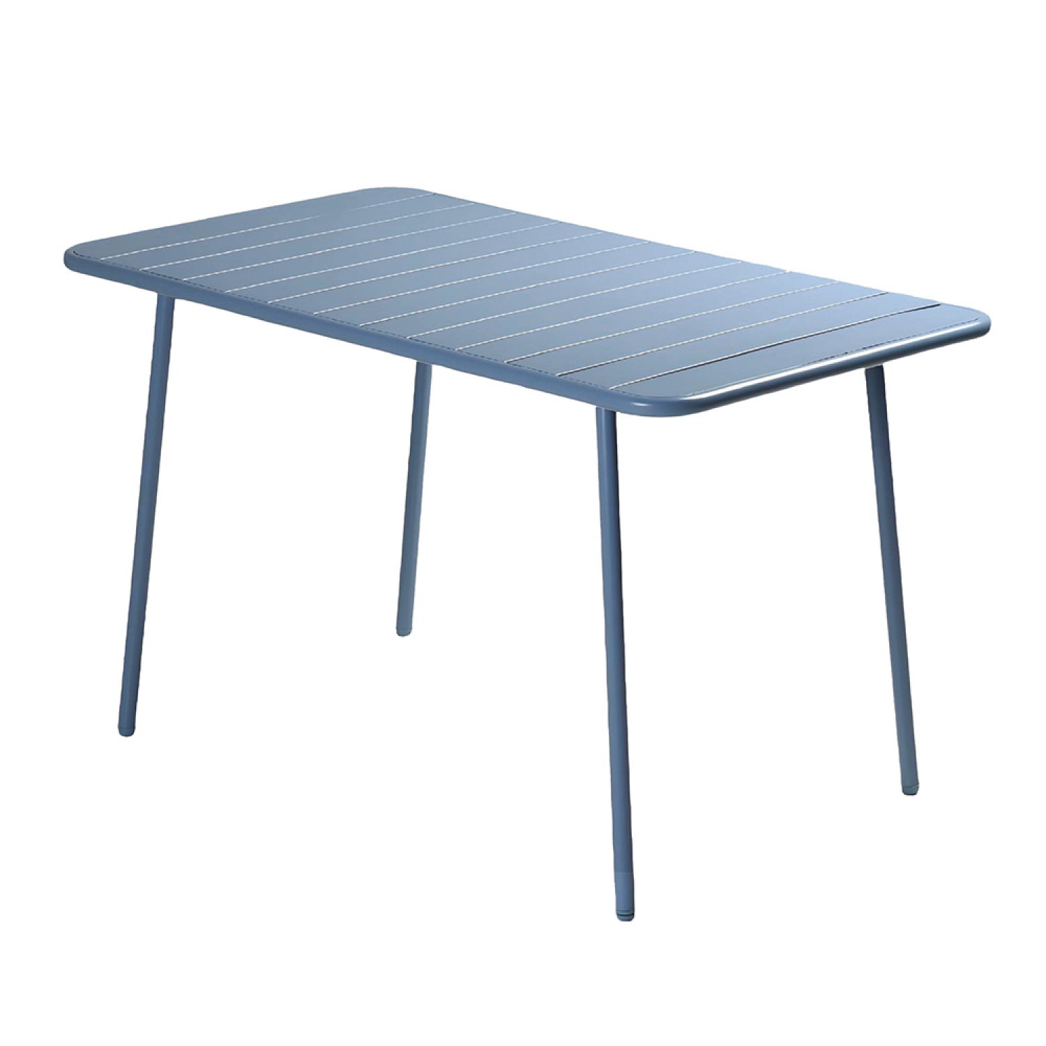 Table de jardin 4 à 6 places 120cm bleu BERGAME - 2