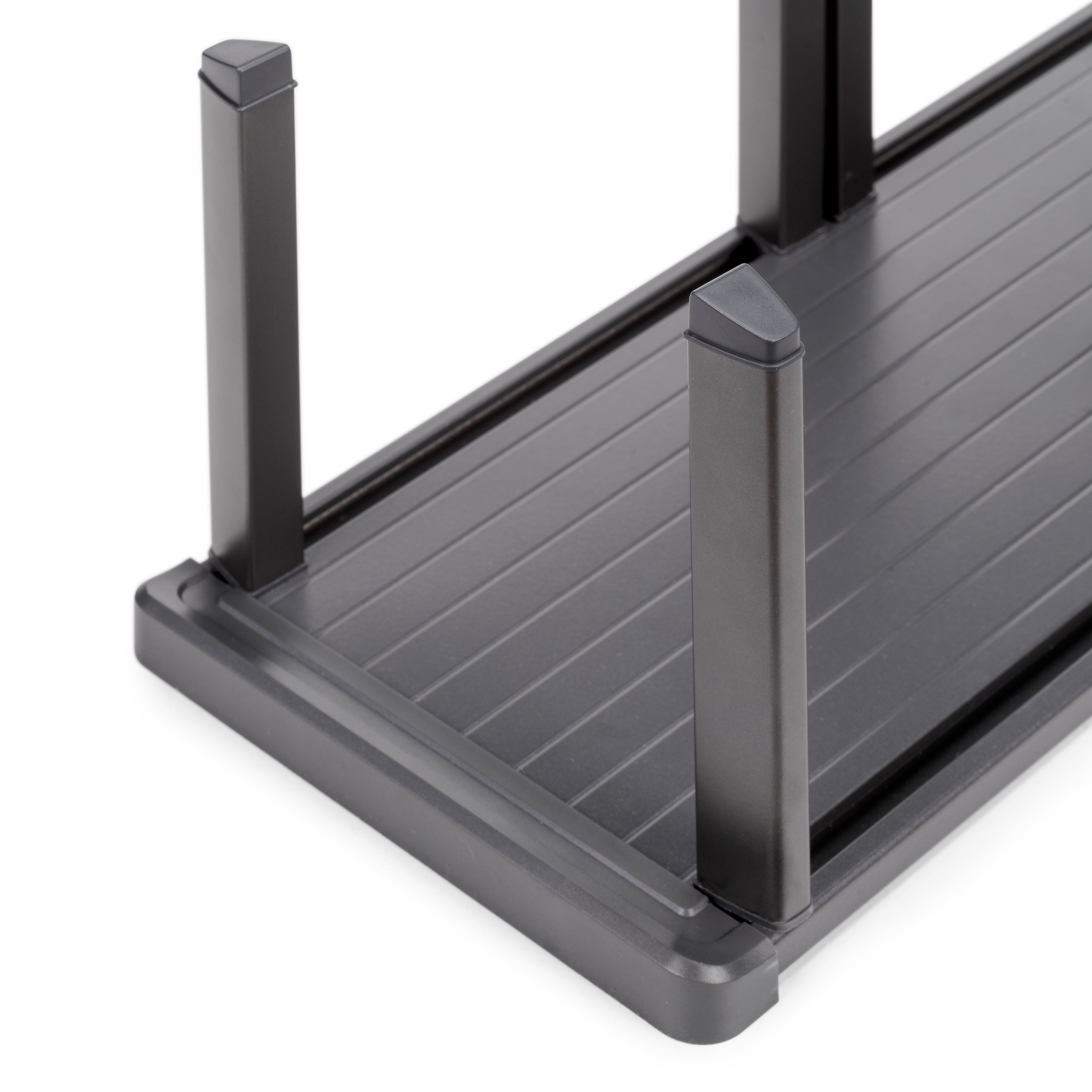Emuca Orderbox porte-assiettes vertical pour tiroir, 159x468mm, Aluminium et Plastique, Gris antracite - 5
