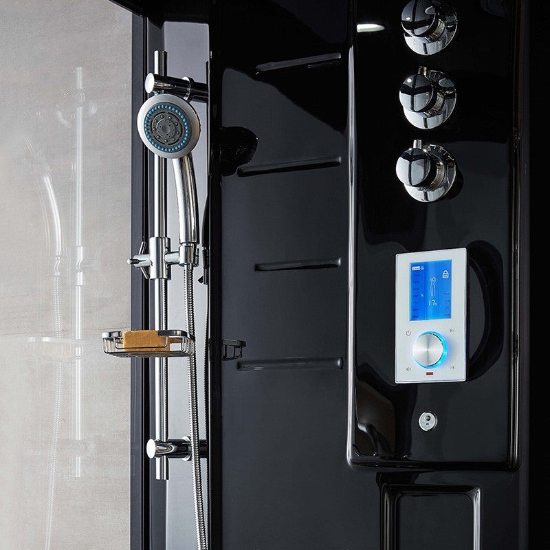 Cabine douche hammam Boreal® H-DUO Black Edition 112,5 x 90,5 x 220H cm - 5