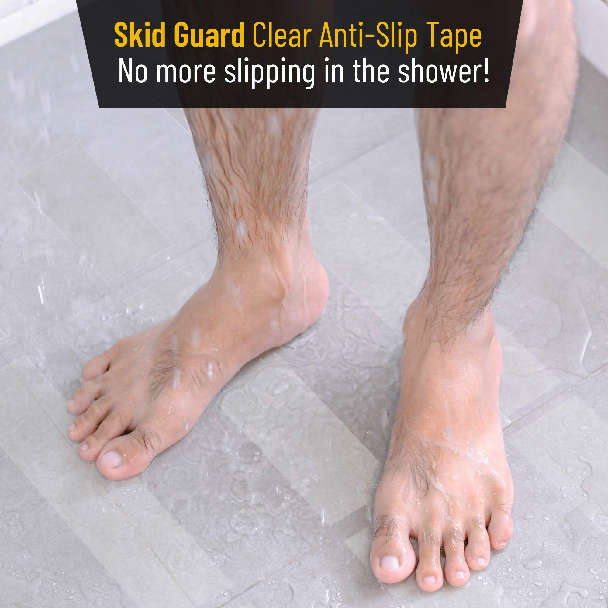 Nastro adesivo antiscivolo trasparente 25/50mm per bagno, piatti doccia, vasche - 25mm x 6MT - 3