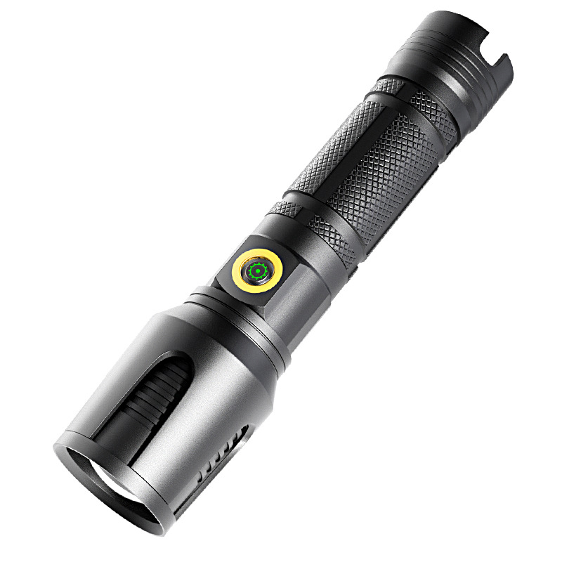 VASTFIRE Lampe De Poche à Lumière Blanche Haute Puissance Double Interrupteur De Commande Lampe De Poche Telescopique Reglable A Distance 1000 Metres Ecran Numerique Grande Capacite 5000mah 16