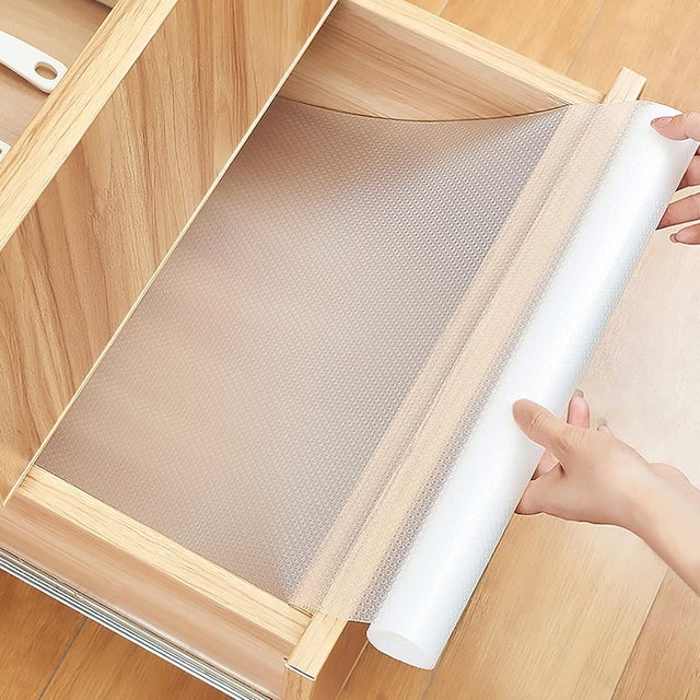 Forro antideslizante para cajones (30 x 200 cm), de EVA no adhesiva, impermeable y transparente, se puede cortar para protegerlos