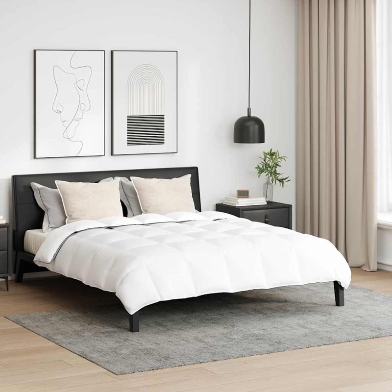 Zimowa Kołdra z poduszką 3 pcs Biały Pióra down vidaXL