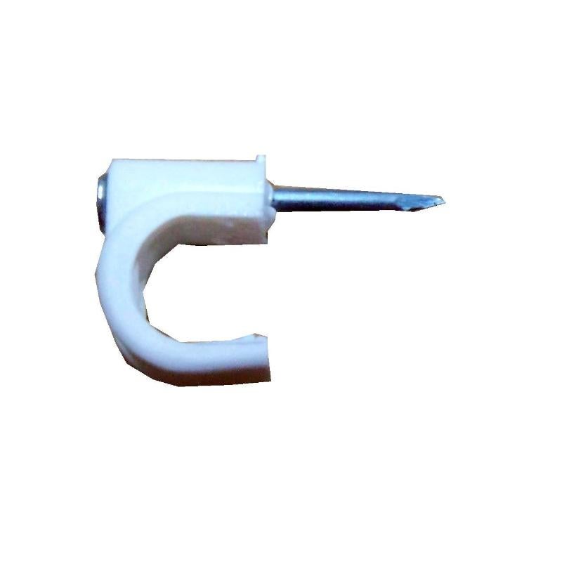 WF65 CT63 Clip 100 Clip Per Cavo Coassiale Doppio Bianco - Per - Foto 3