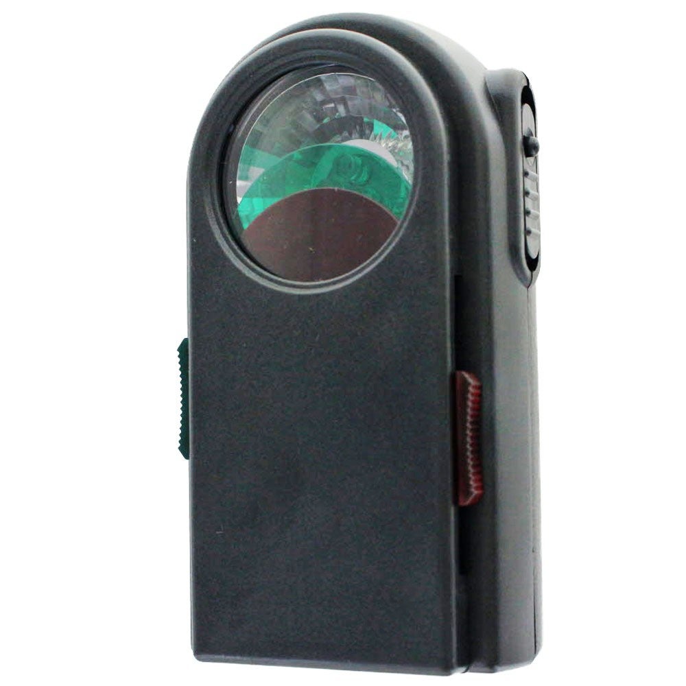Lampe de poche 3 LED. Filtres colorés, bouton morse. En plastique, noire - 4