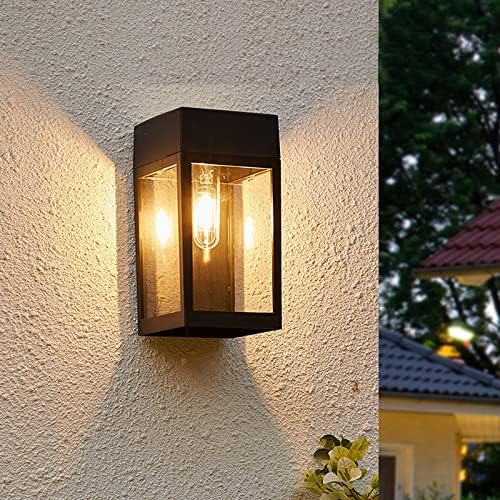 Solarne lampy ścienne do ogrodu, drzwi, patio i ganku - Klasyczna czerń (1 sztuka)