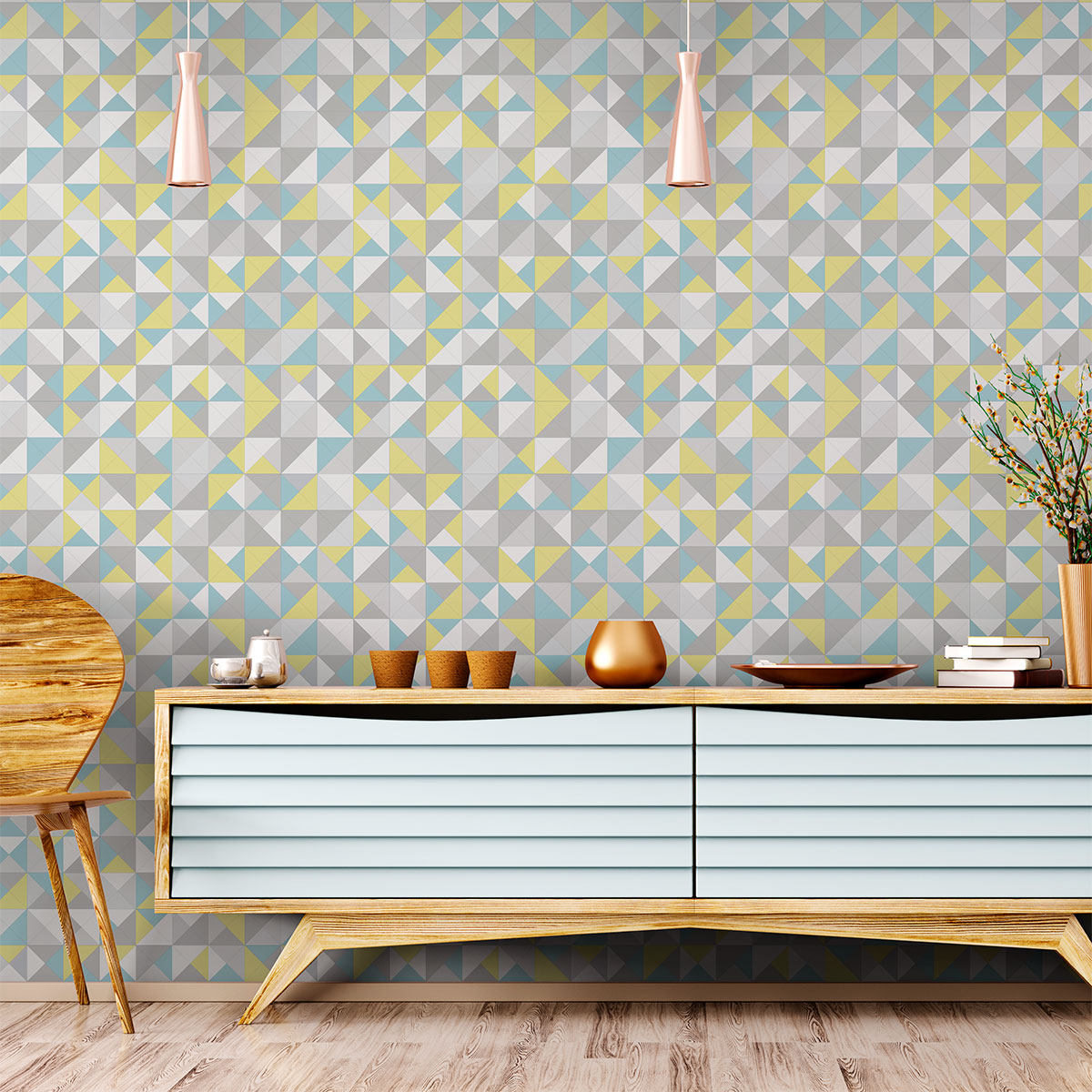 Vinilo tapiz escandinavo norvège - adhesivo de pared - revestimiento sticker mural decorativo - 50x50cm