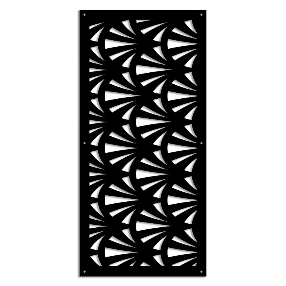 WINDSHELL - Perforowany panel PCV - Osłona przeciwsłoneczna - Rozmiar 73x148 cm - Grubość 1 cm - Kolor CZARNY