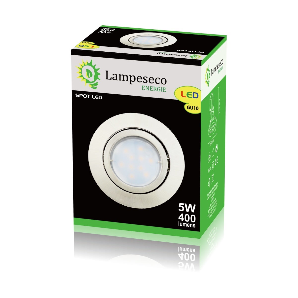 Lot de 6 Spot Led Encastrable Complete Satin Orientable lumière Blanc Neutre eq. 50W ref.895 - 5