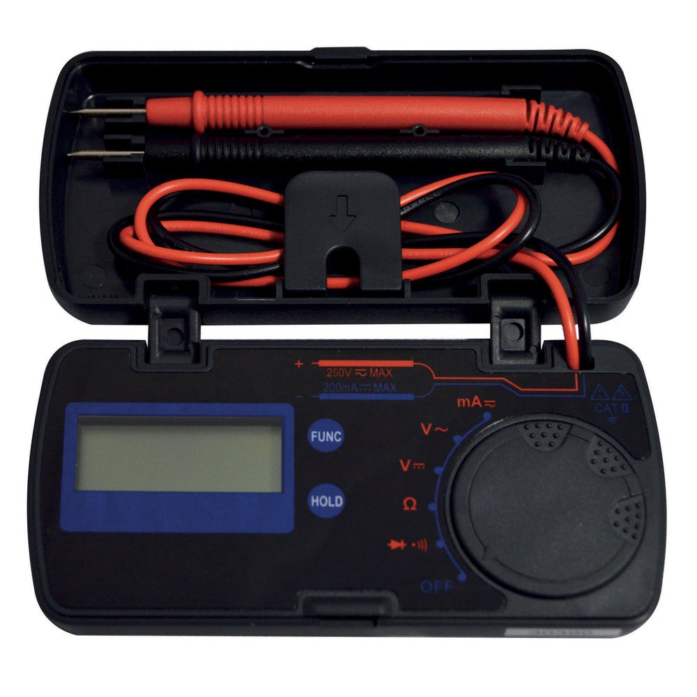 Multimètre digital ultra-compact de poche, 7 fonctions, calibrage auto, 300V, cat III, garantie 3 ans - Tibelec - 6