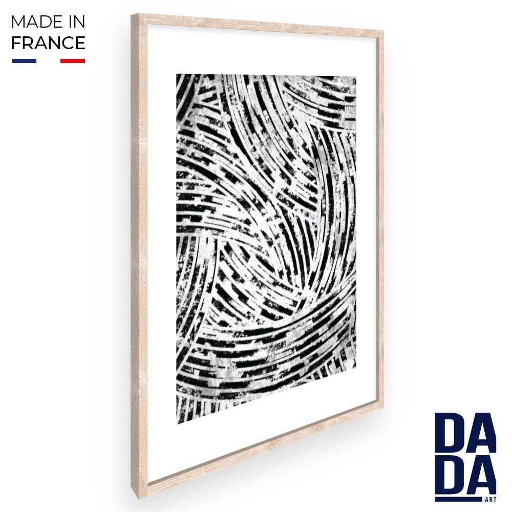 Disque d'Or Poster Personnalisé - 47 x 33cm - Affiche Encadrée avec Cadre en Bois