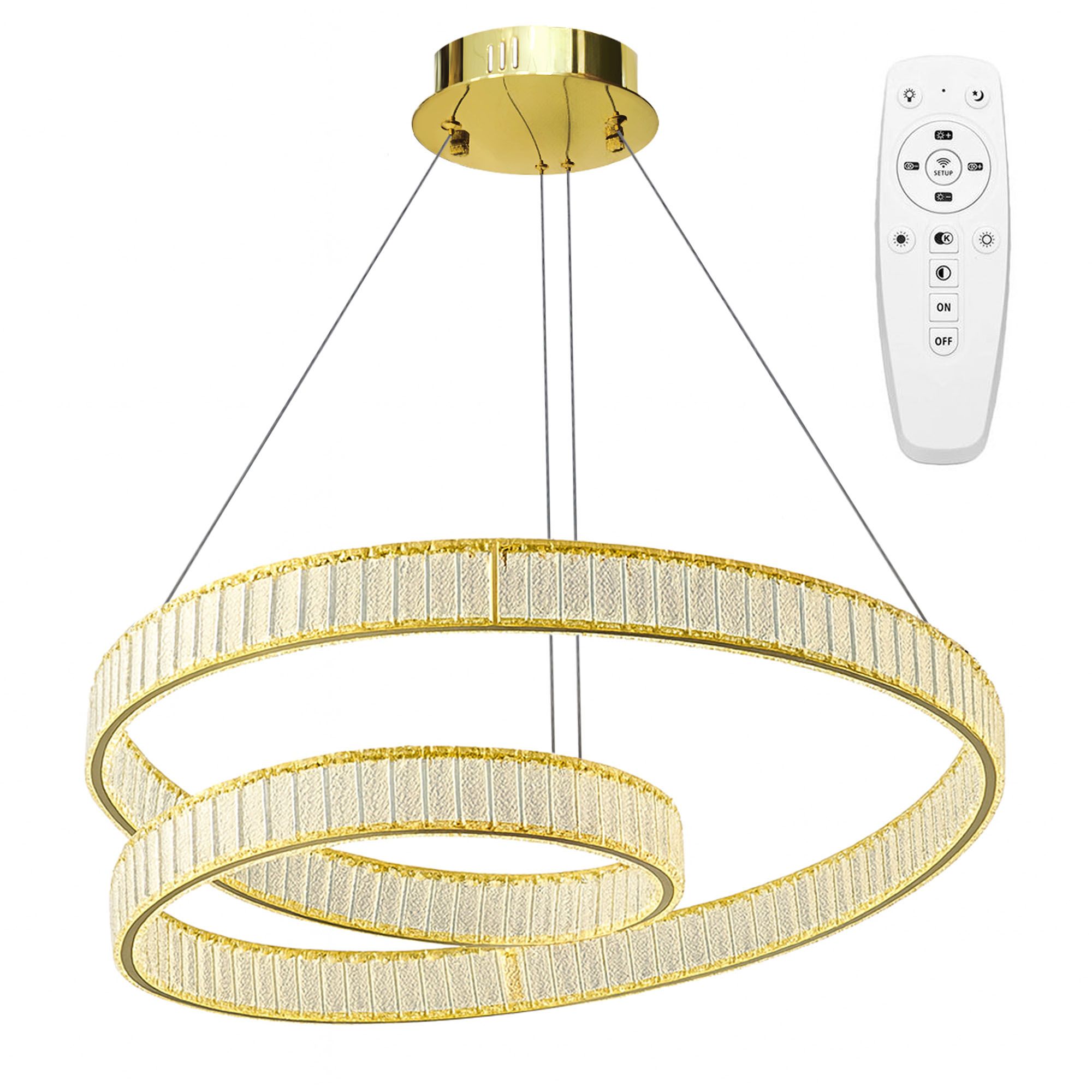 Lampa Sufitowa Wisząca Led Toolight App1767-Cp Złoty