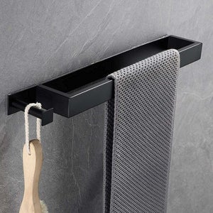 Portasciugamani per termosifone, per appendere asciugamani alla porta del bagno, in acciaio inox, con ampio spazio per cucina, WC, hotel, doccia (30 cm