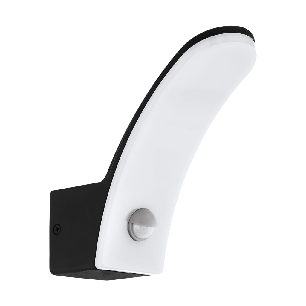 Eglo lámpara led de pared para jardín con sensor fiumicino negro 11w