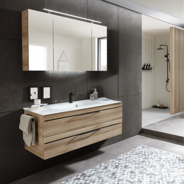 Meuble de salle de bain + Armoire de toilette Carat Ligne 212 Azurlign