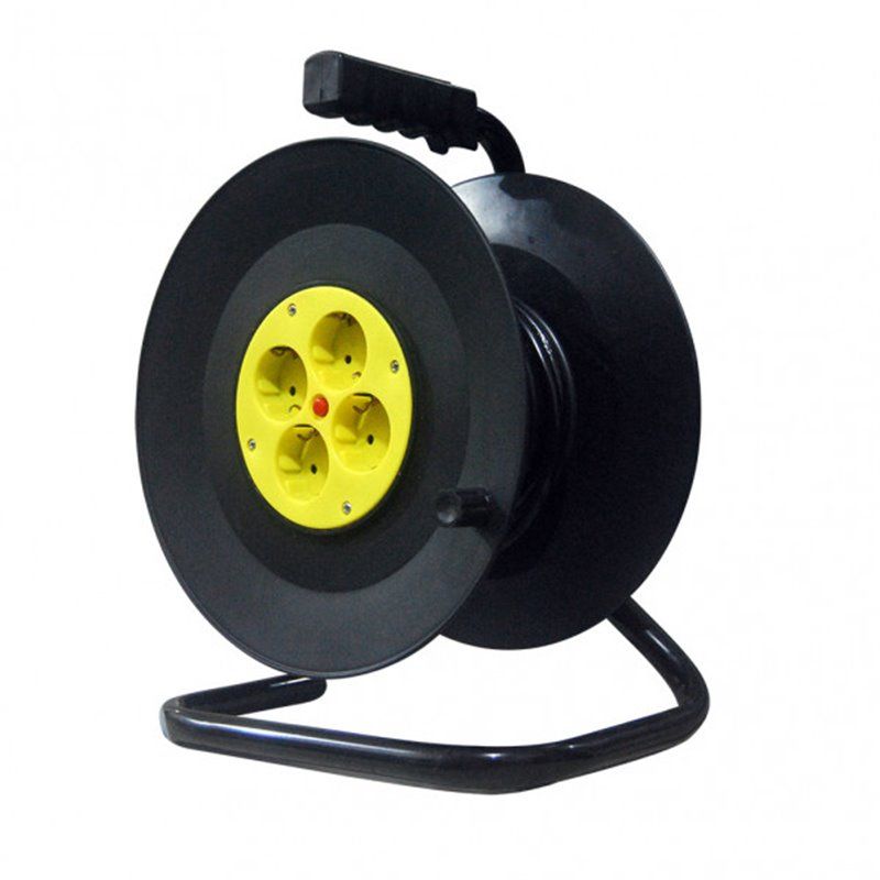 FABRILAMP 166431415 | Enrouleur de câble 4 Fiches Câble 15m 3gx1.5mm Cuivre C/thermostat de sécurité - 2