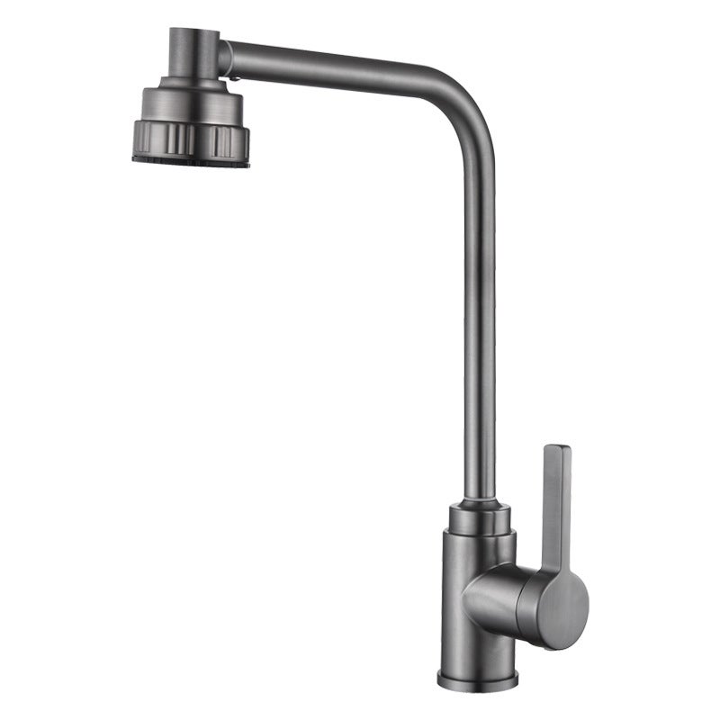 Obrotowy o 360° kran kuchenny ze stali nierdzewnej – wygodny i wydajny, odporny na zachlapanie, cztery tryby natrysku (bez węża doprowadzającego)