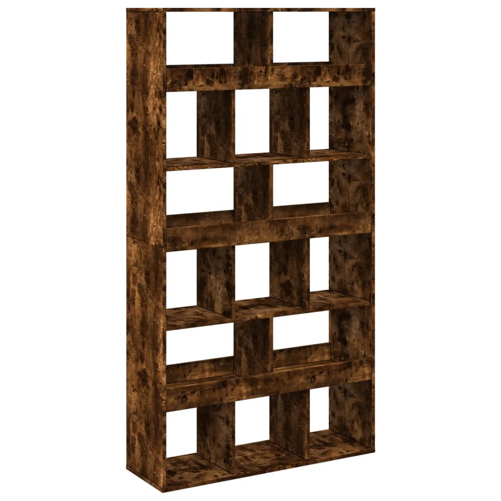 Biombo separador de ambientes - madera roble ahumado 100x33x187,5 cm
