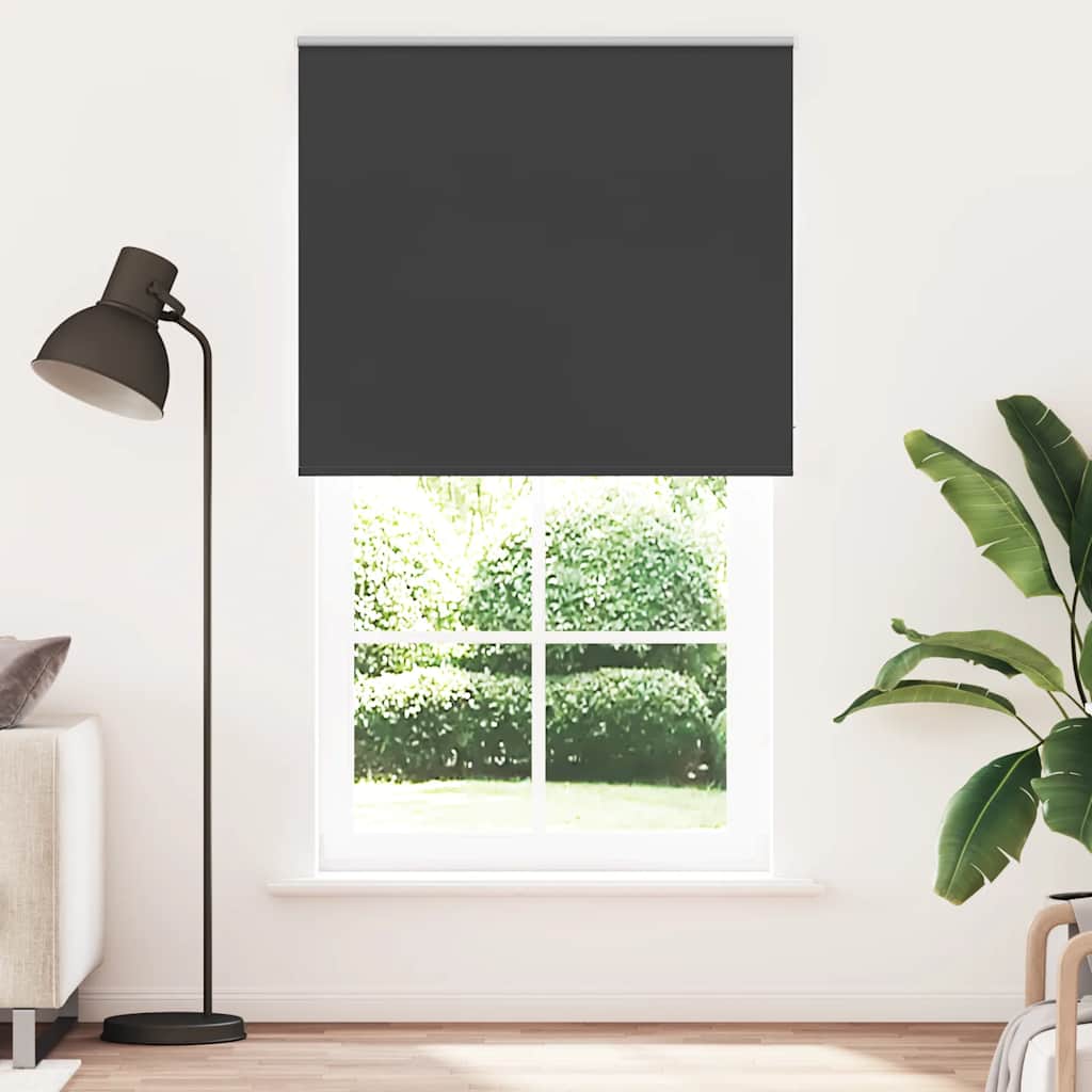 Roleta zaciemniająca czarny 125x210cm Szerokość tkaniny 121,6cm vidaXL