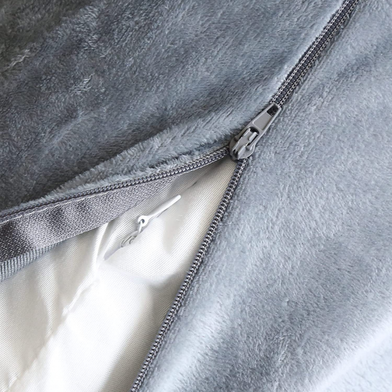 Coussin de grossesse déhoussable en velours BANANAIR 140x80 cm gris - 6