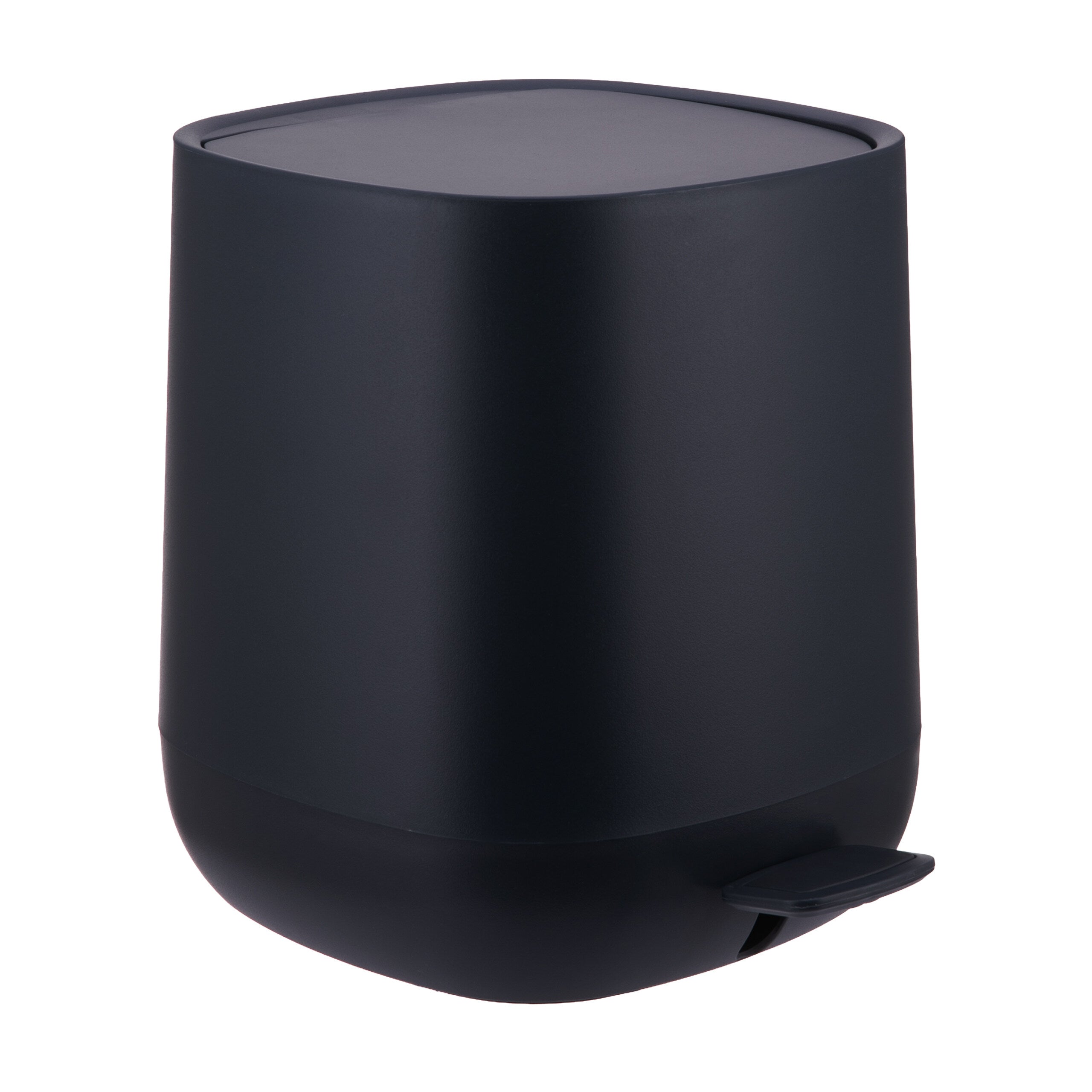 Relaxdays Poubelle Salle De Bain 5 Litres - Acier Inoxydable Mat Noir Avec Pédale Et Seau Amovible