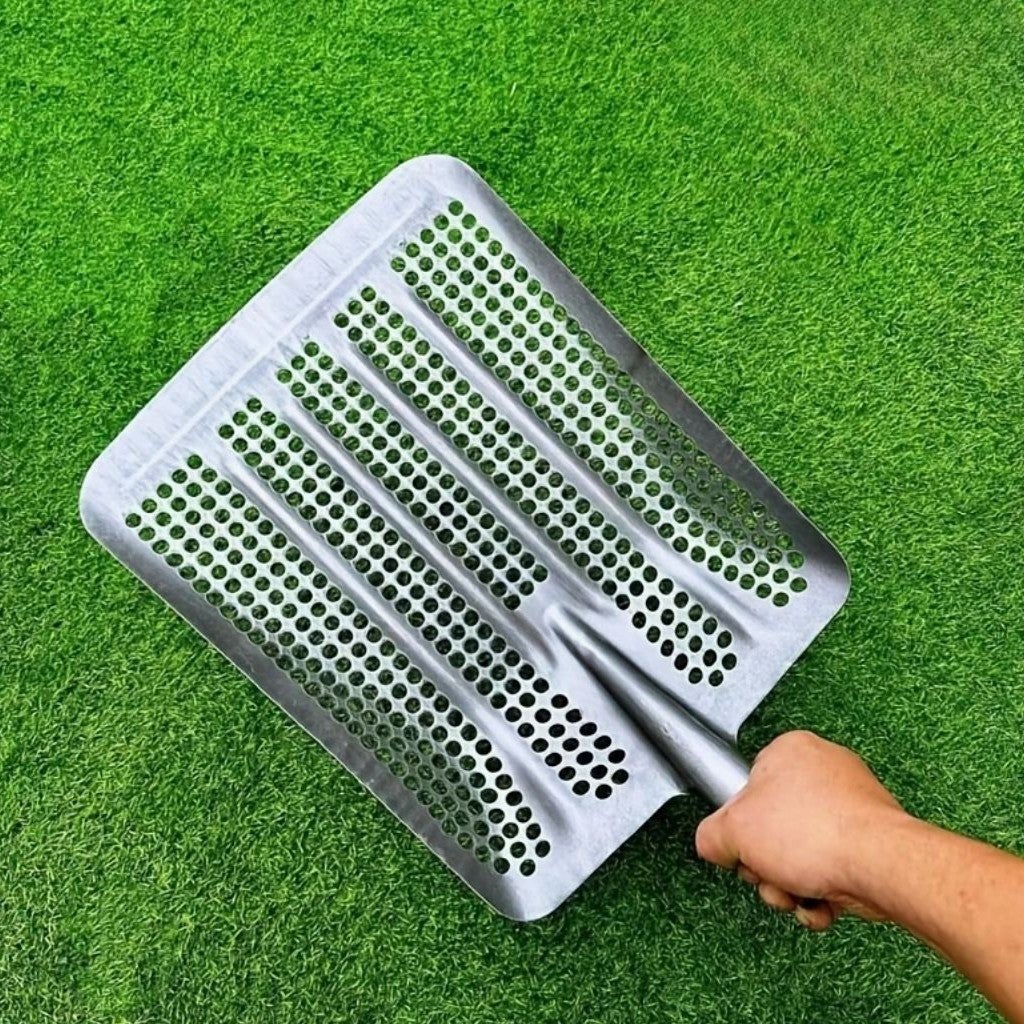 Pelle tamis à sable, tamis en acier inoxydable robuste, pelle à poignée facile à saisir, pelle de ferme ergonomique multifonctionnelle, outil de Pelle tamis à sable, tamis en acier inoxydable robuste, pelle à poignée facile à saisir, pelle de ferme ergonomique multifonctionnelle, outil de