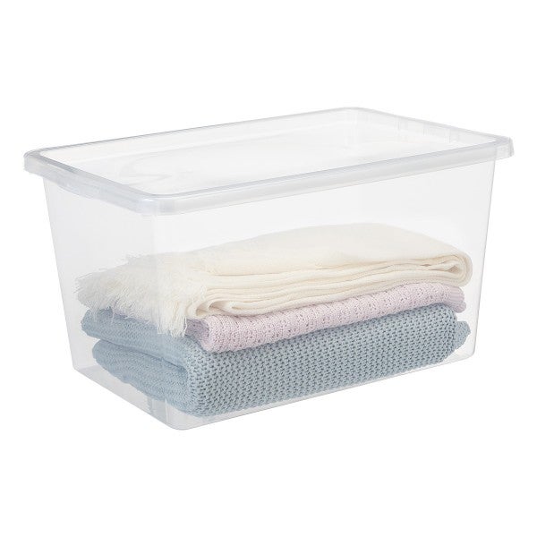 Grande Bote de rangement empilable 52 litres Basic Box | Leroy Merlin