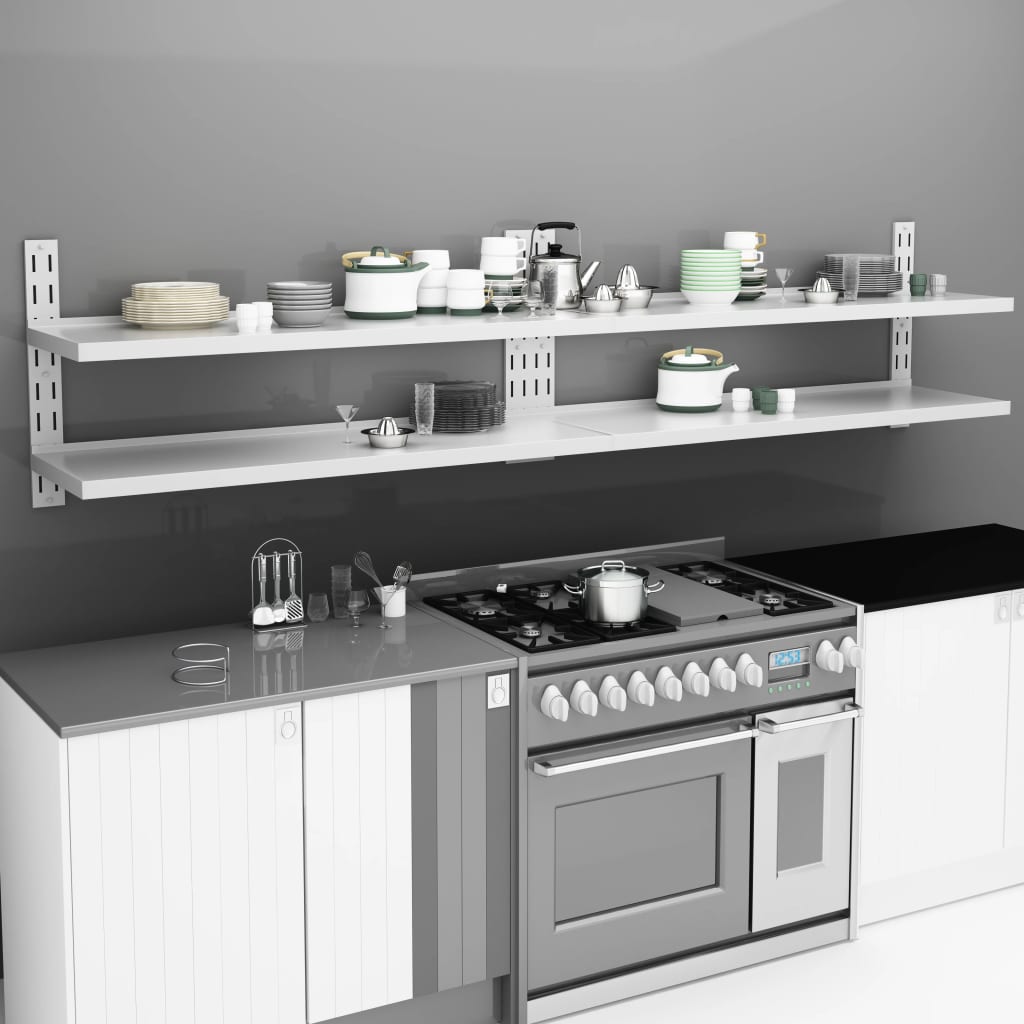 Mensola Moderna Design Mensola Da Cucina In Acciaio Inox - Ripiano Da